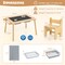 Multi-Function Kids Table and Chair Set with Chalkboard and Whiteboard